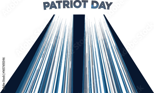 Patriot day illustration with building towers