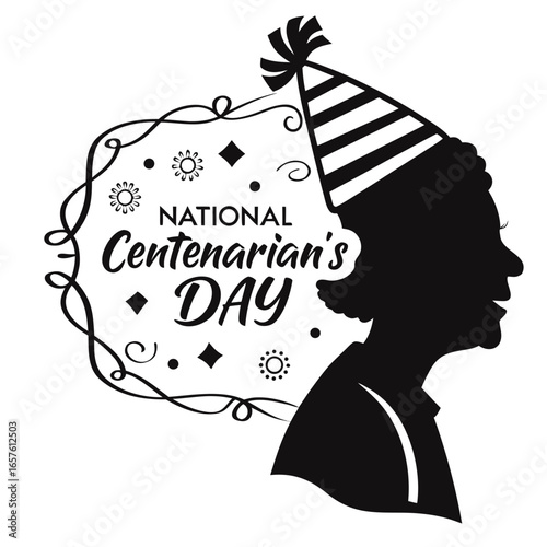 NATIONAL CENTENARIAN'S DAY vector illustration