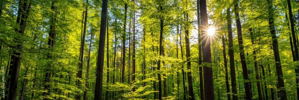 Obraz premium Sunlit Forest Canopy