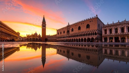 Sunrise over St. Mark's Square, Venice