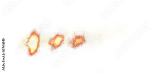 Realistic fire burst from car exhaust with smoke on transparent background. Perfect for tuning visuals, drag racing, drift effects, anti lag systems and high performance car promo