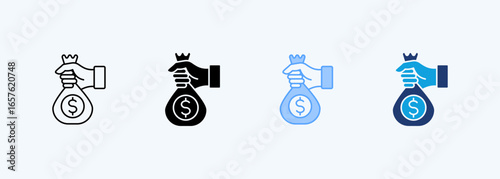 Funding Outline Icon Multiple Style