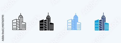 Infrastructure Outline Icon Multiple Style