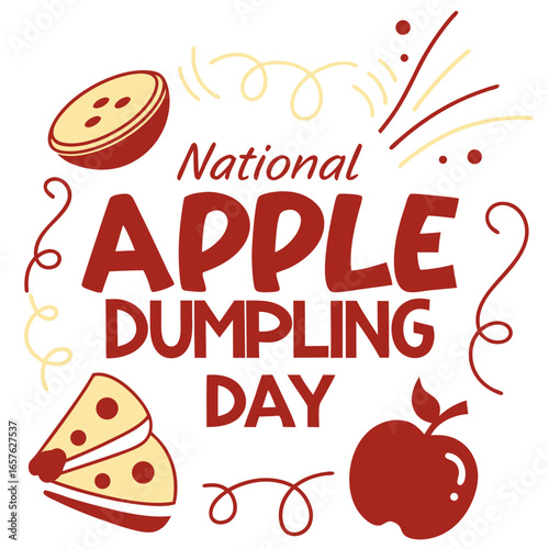 NATIONAL APPLE DUMPLING DAY vector illustration