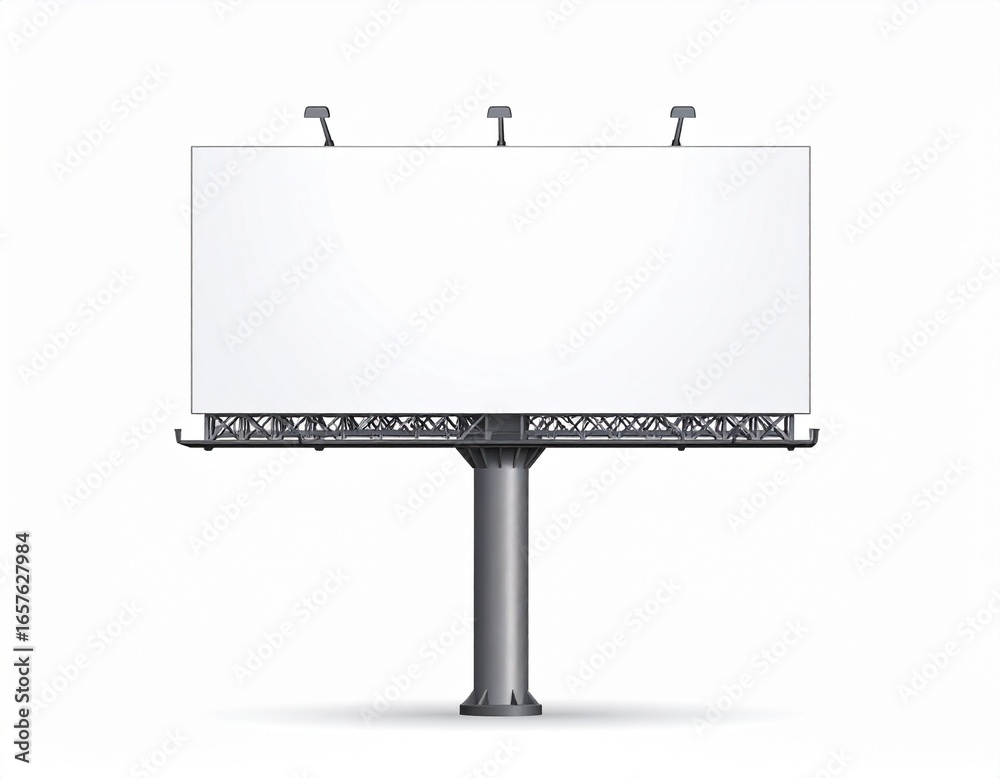 Obraz premium Blank billboard with space for text and advertising on a white background