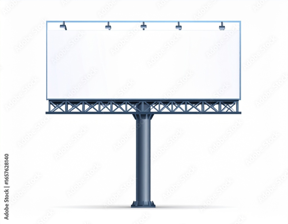 Obraz premium Blank billboard on a white background for advertising and marketing purposes