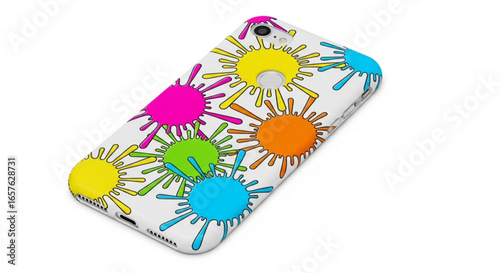 Custom colorful paint splatter design phone case cover for iphone and android devices online personalized gift idea