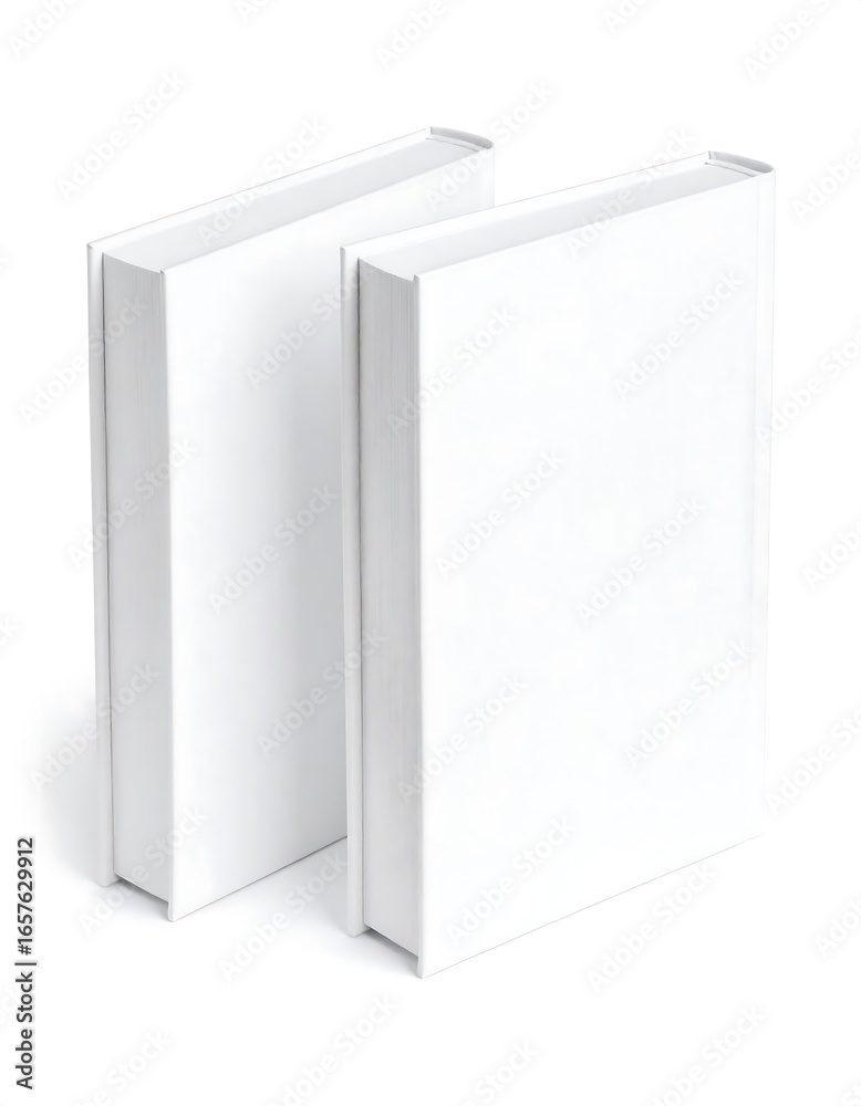 Naklejka premium Two blank white books
