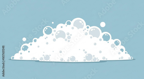 Illustration of foam bubbles soap suds background for cleaning and washing concept design graphic vector