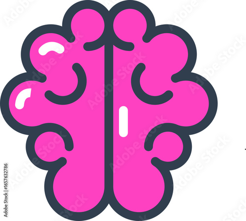 Vibrant brain symbol signifies innovation and creative thinking