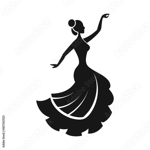 Woman Dancing Flamenco Silhouette dance passion
