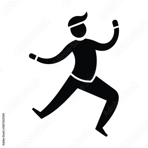 Man Running Silhouette movement fitness