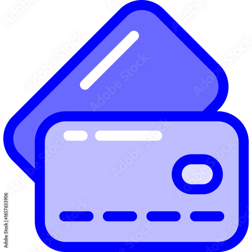 Modern credit card icon for secure online payments design
