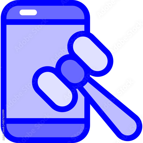 Modern phone tap interaction for app or mobile interface
