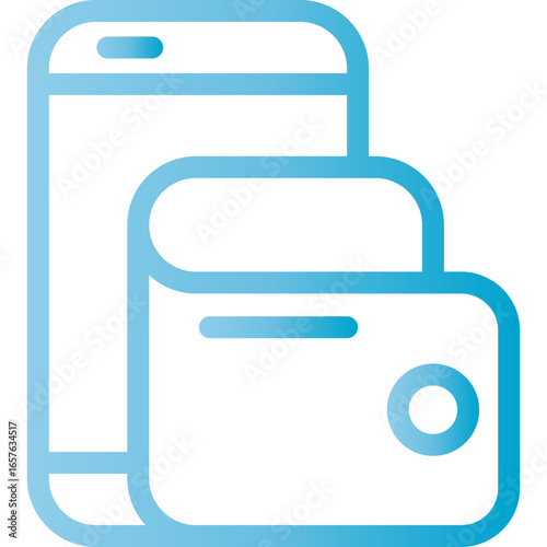 Mobile wallet app icon for easy cashless payments solution