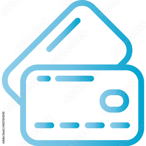 Modern credit card icon for payments, online banking, finance