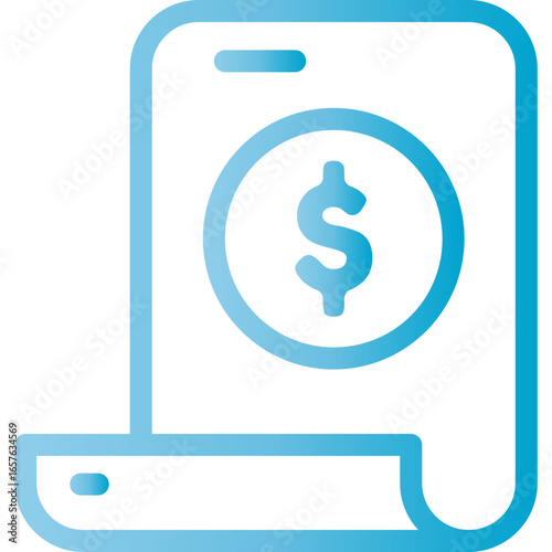 Mobile payment icon for finance app, modern digital banking