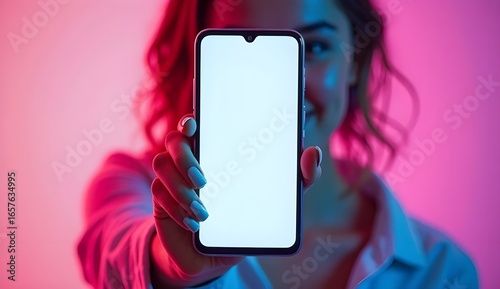 woman holding a mobile phone