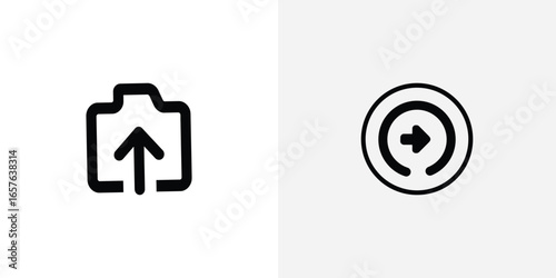 upload, target icon set vector on white background.Simple Flat Black Icon Design. Vector Illustration.
