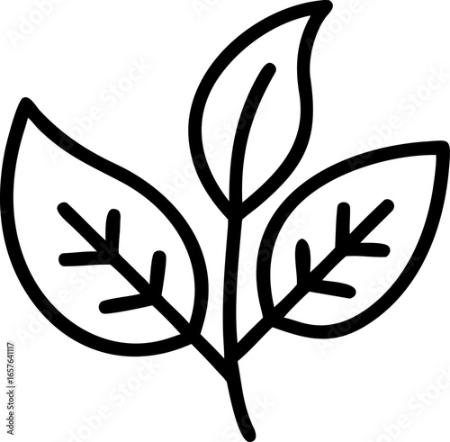 Symbolic herbal medicine leaf design
