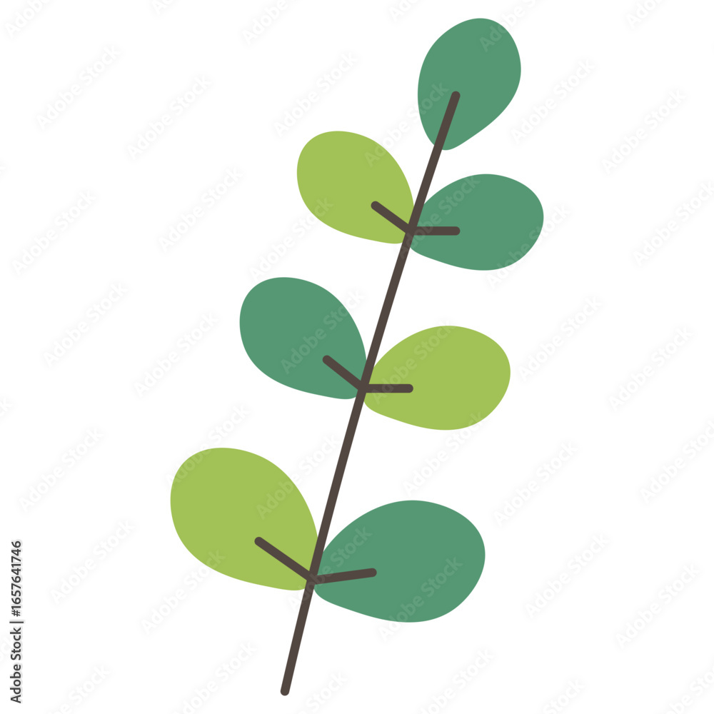 Obraz premium Cute Leaf Sticker
