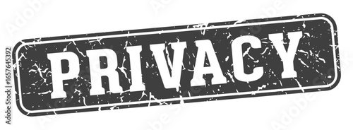 privacy rectangular sign. privacy stamp