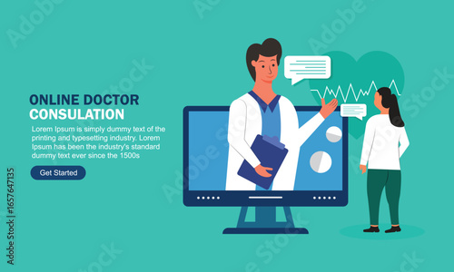 Online doctor concept. Online medical consultation and support. Healthcare service