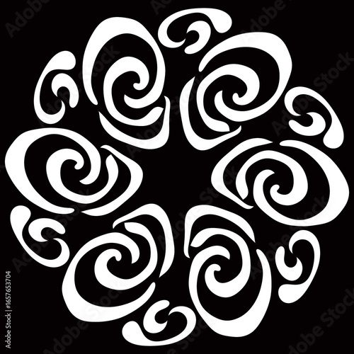 black and white floral pattern