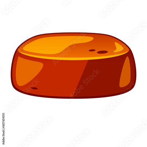 Sweet caramel candy vector isolated illustration