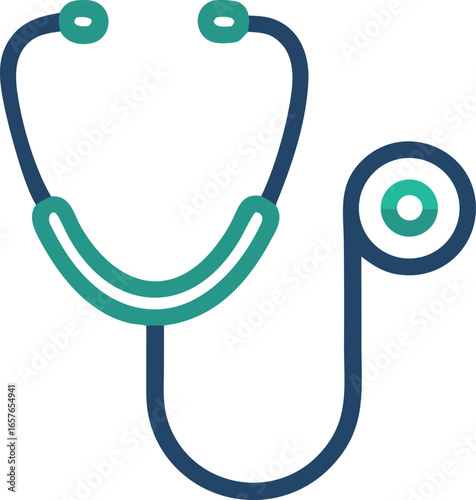Illustration of a stethoscope for medical examination