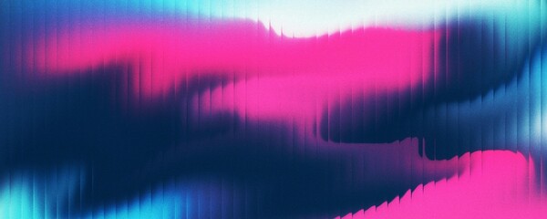 Leinwandbilder Rosa Abstract background of sparkling color waves with stripes effect in the dark. Wave-striped glass refraction.  © Zenyahya
