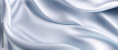 Light blue dropped elegant silk fabric background. Textile texture. Vector illustration