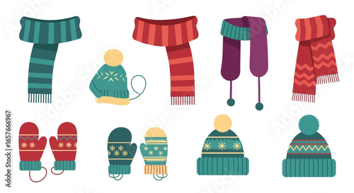 Winter Warmth Cozy Hats, Scarves, and Mittens Collection
