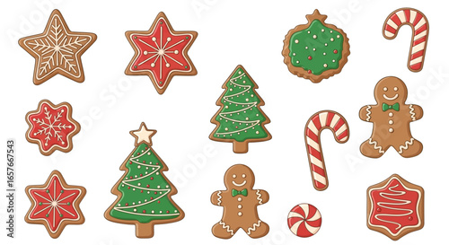A delightful collection of homemade festive winter holiday cookies and sweet treats, perfect for seasonal celebrations and baking traditions.