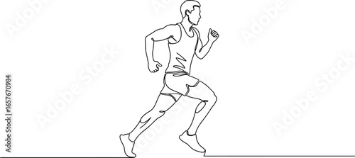 Dynamic runner in action, capturing athleticism and movement