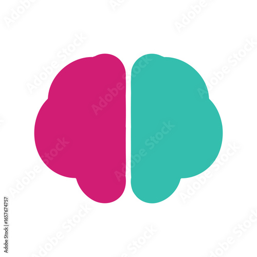 Abstract brain hemispheres vector illustration mind concept psychology ideas thinking