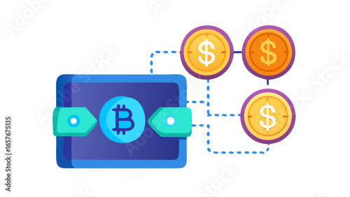Bitcoin wallet cryptocurrency digital money transfer finance blockchain technology investment exchange asset