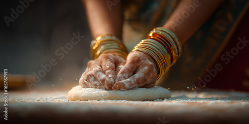 Traditional Cooking Scene with Marathi Lady