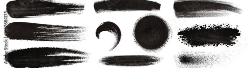 Ink Strokes: A diverse array of elegant, dynamic, and textured ink brushstrokes. From bold lines to intricate details, this collection adds a touch of artistic flair and visual impact.