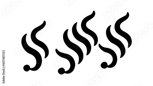 Abstract Black Steam Cloud smoke