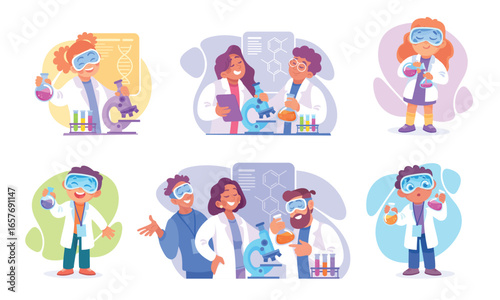 A Diverse Group of Scientists Actively Engaged in Conducting Laboratory Research and Experiments