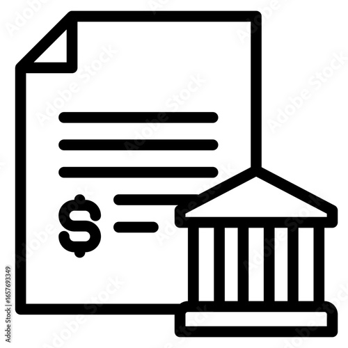 Bank statement icon in vector illustration