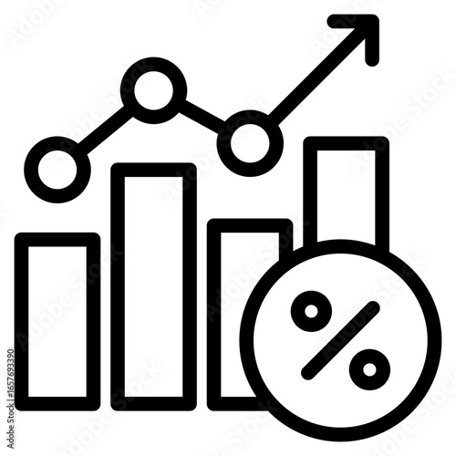 Annual precentage icon in vector illustration