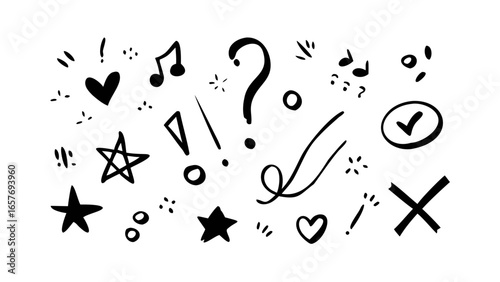 Hand drawn doodle of a cat with a speech bubble comic