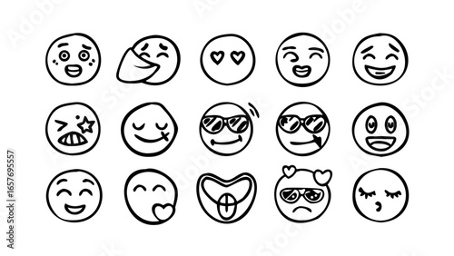 Happy Face Emoji with Star Eyes smiling stars