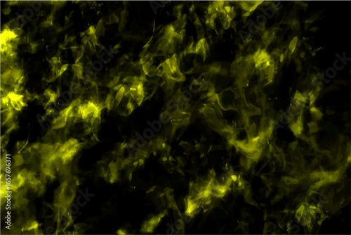 Abstract fiery yellow and black texture resembling burning flames and glowing embers. Heat and energy with swirling, chaotic patterns, creating a dramatic and powerful visual effect.