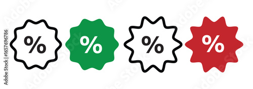 Discount icon, Percentage, finance percent offer tag, Shopping Sale label, , promotion commission icons button, vector, sign, symbol, logo, Discount, percentage icon symbol on white