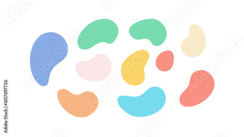 Organic Shapes Pastel Palette pastel colors abstract