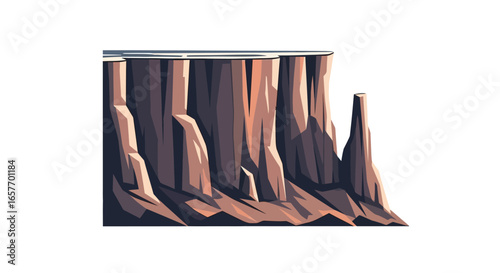 Majestic Desert Cliffs: An Illustration of Arid Landscape and Geological Formation