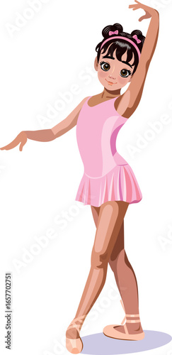 little ballerina learns to dance